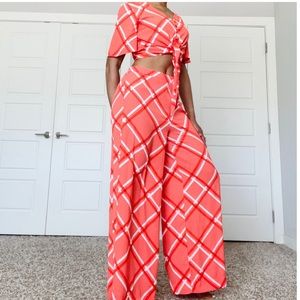 Orange Top and Trouser Set